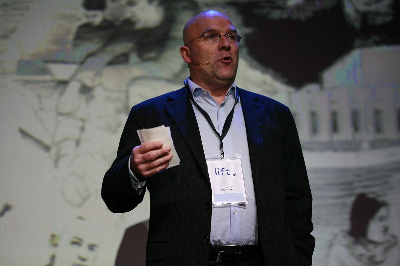 Bruno Bonnell na conferência Lift, em fevereiro de 2008
